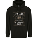 58th Birthday Limited Edition 1965 Mens 80% Cotton Hoodie Black