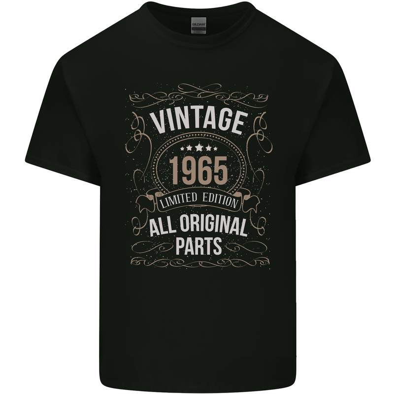 58th Birthday Limited Edition 1965 Mens Cotton T-Shirt Tee Top Black