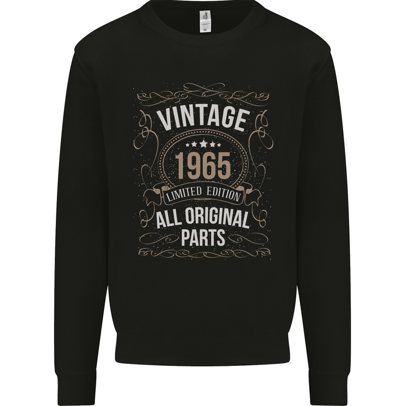 58th Birthday Limited Edition 1965 Mens Sweatshirt Jumper Black