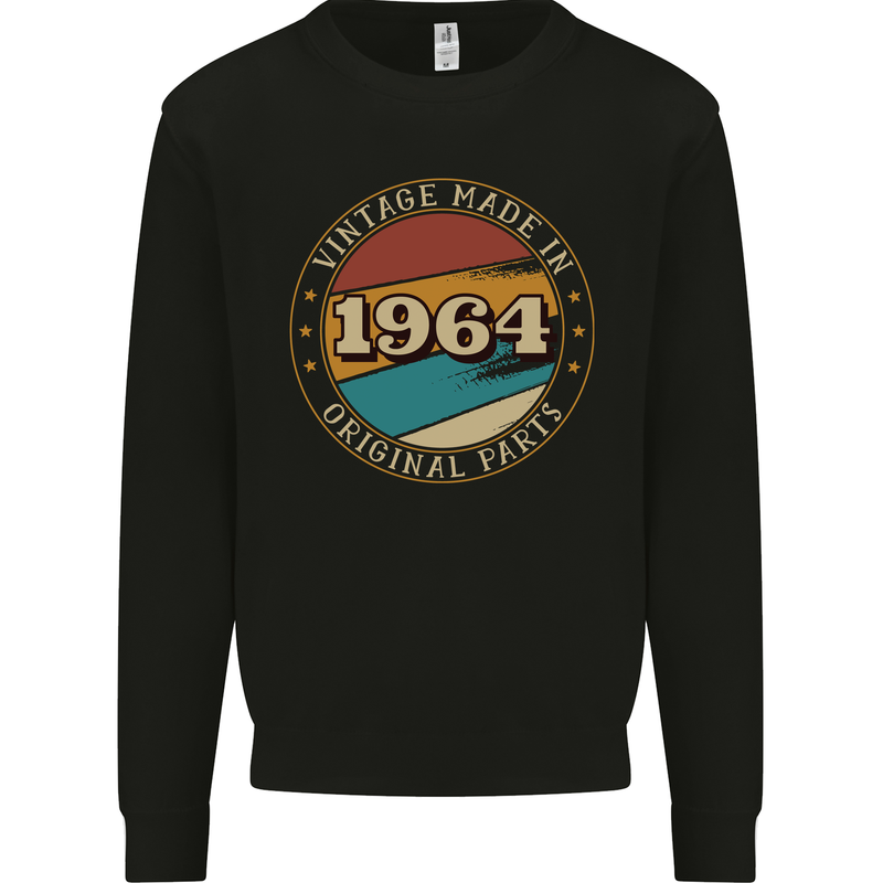 59th Birthday  Vintage Made In 1964 Mens Sweatshirt Jumper Black
