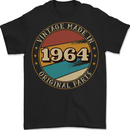 59th Birthday  Vintage Made In 1964 Mens T-Shirt 100% Cotton BLACK