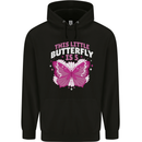 5 Year Old Birthday Butterfly 5th Childrens Kids Hoodie Black