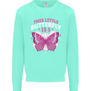 5 Year Old Birthday Butterfly 5th Kids Sweatshirt Jumper Peppermint