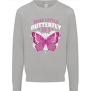 5 Year Old Birthday Butterfly 5th Kids Sweatshirt Jumper Sports Grey