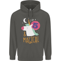 5 Year Old Birthday Girl Magical Unicorn 5th Childrens Kids Hoodie Storm Grey