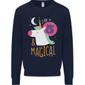 5 Year Old Birthday Girl Magical Unicorn 5th Kids Sweatshirt Jumper Navy Blue