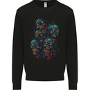 5 Zombie Skulls Halloween Mens Sweatshirt Jumper Black