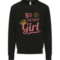 5th Birthday Girl 5 Year Old Princess Kids Sweatshirt Jumper Black