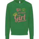 5th Birthday Girl 5 Year Old Princess Kids Sweatshirt Jumper Irish Green