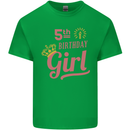 5th Birthday Girl 5 Year Old Princess Kids T-Shirt Childrens Irish Green