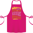 60s Keep the Love Flowing Funny Hippy Peace Cotton Apron 100% Organic Pink