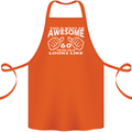 60th Birthday 60 Year Old This Is What Cotton Apron 100% Organic Orange