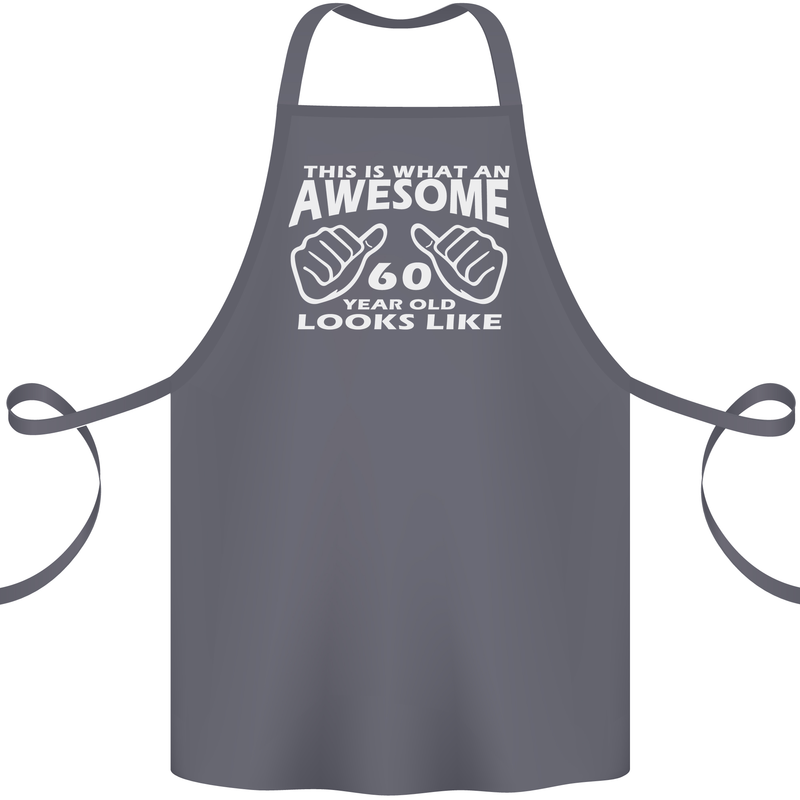60th Birthday 60 Year Old This Is What Cotton Apron 100% Organic Steel