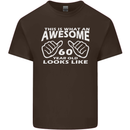 60th Birthday 60 Year Old This Is What Mens Cotton T-Shirt Tee Top Dark Chocolate
