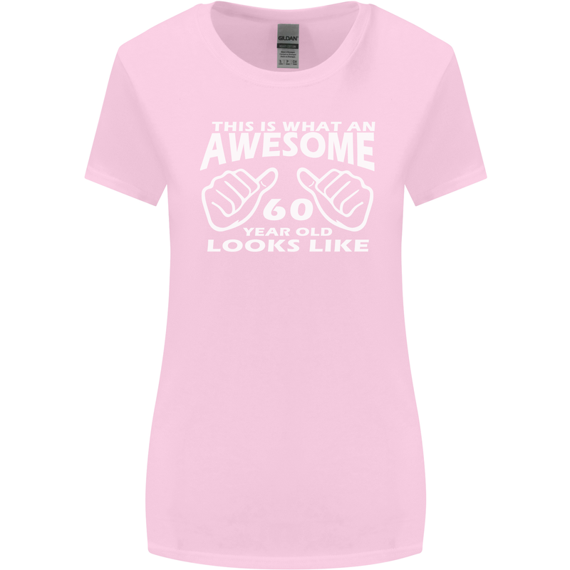 60th Birthday 60 Year Old This Is What Womens Wider Cut T-Shirt Light Pink