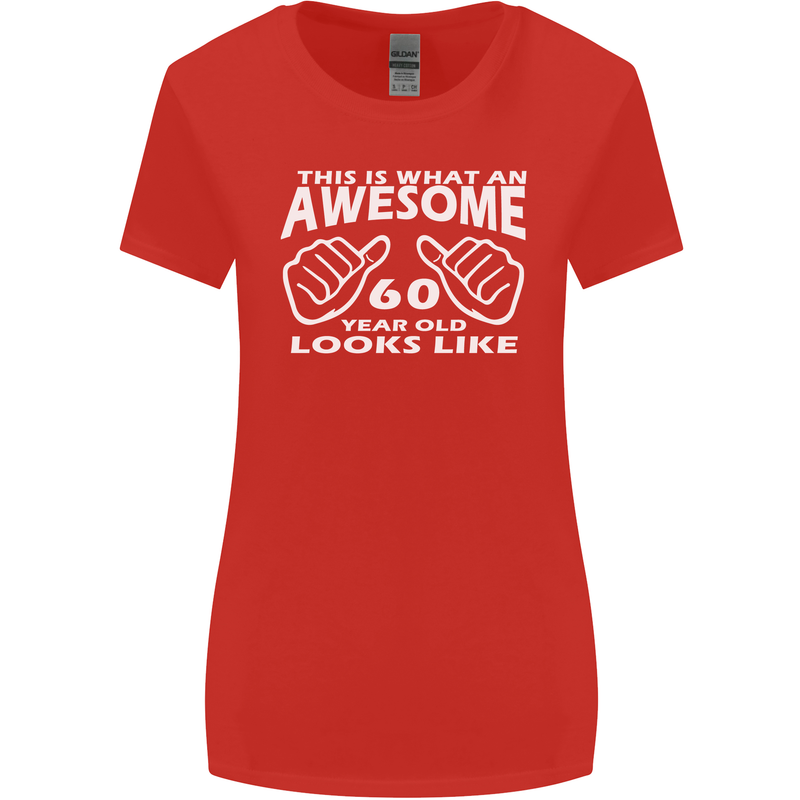 60th Birthday 60 Year Old This Is What Womens Wider Cut T-Shirt Red