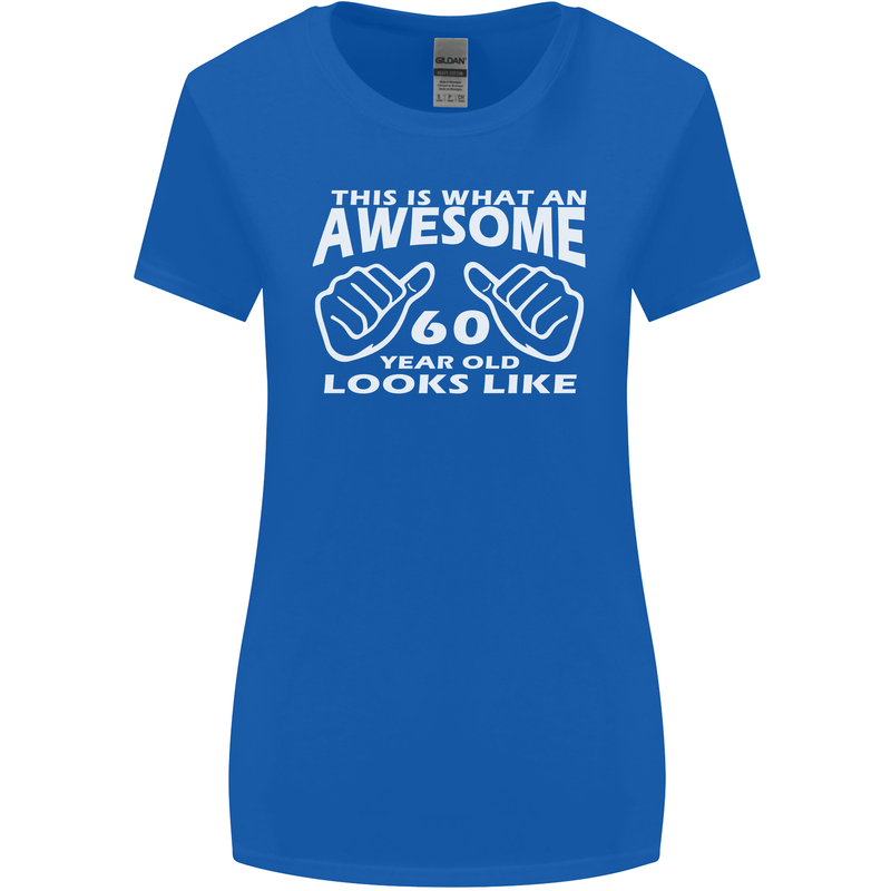 60th Birthday 60 Year Old This Is What Womens Wider Cut T-Shirt Royal Blue