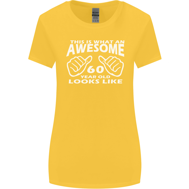 60th Birthday 60 Year Old This Is What Womens Wider Cut T-Shirt Yellow