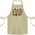 60th Birthday 60 is the New 21 Funny Cotton Apron 100% Organic Khaki