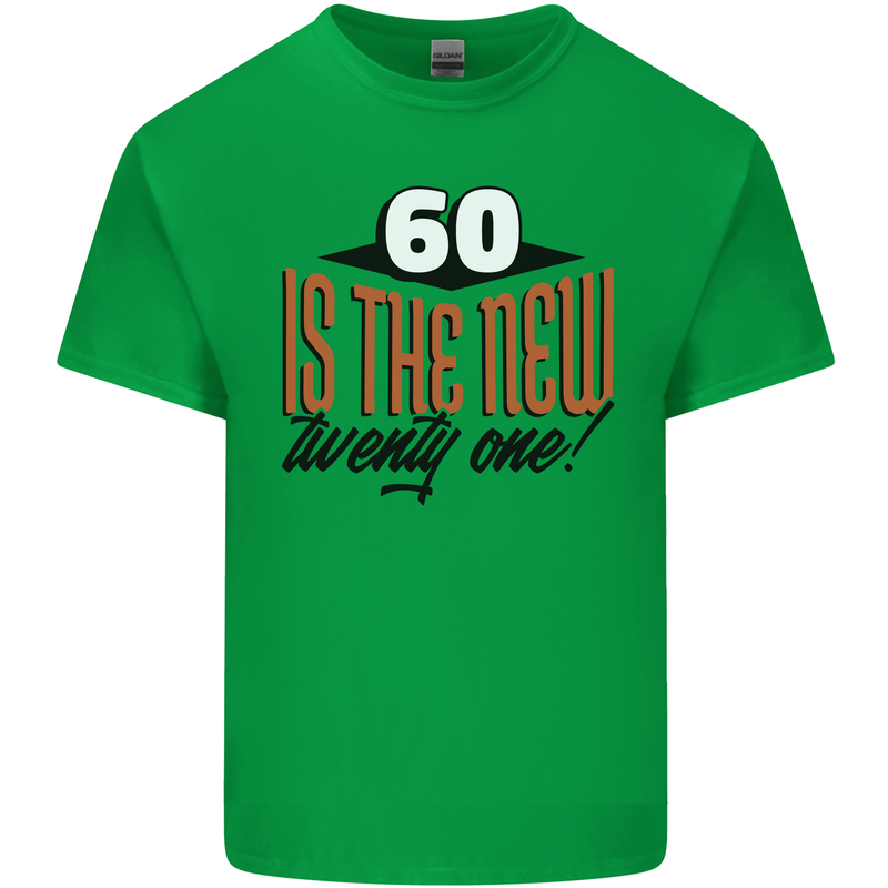 60th Birthday 60 is the New 21 Funny Kids T-Shirt Childrens Irish Green