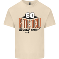 60th Birthday 60 is the New 21 Funny Mens Cotton T-Shirt Tee Top Natural