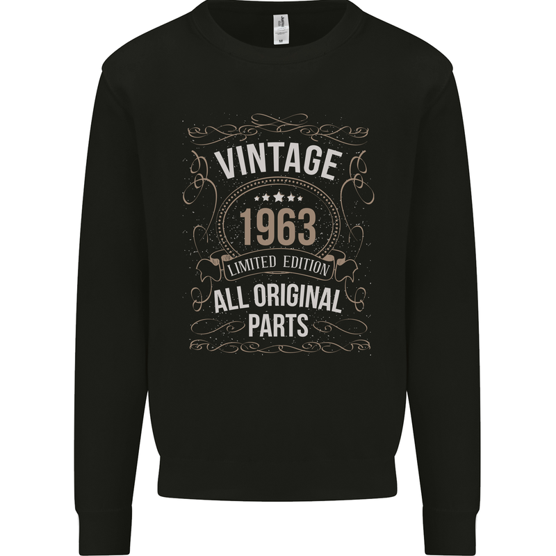 60th Birthday Limited Edition 1963 Mens Sweatshirt Jumper Black