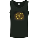 60th Birthday Neon Lights 60 Year Old Mens Vest Tank Top Black