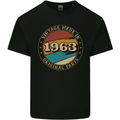 60th Birthday  Vintage Made In 1963 Mens Cotton T-Shirt Tee Top Black