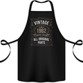61st Birthday Limited Edition 1962 Cotton Apron 100% Organic Black