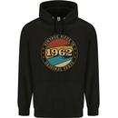 61st Birthday  Vintage Made In 1962 Mens 80% Cotton Hoodie Black
