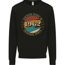 61st Birthday  Vintage Made In 1962 Mens Sweatshirt Jumper Black