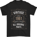 62nd Birthday Limited Edition 1961 Mens T-Shirt 100% Cotton Black