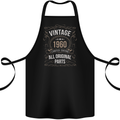 63rd Birthday Limited Edition 1960 Cotton Apron 100% Organic Black