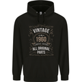 63rd Birthday Limited Edition 1960 Mens 80% Cotton Hoodie Black