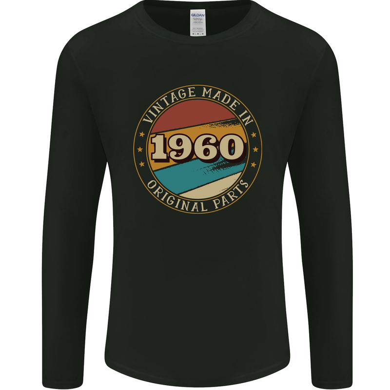 63rd Birthday  Vintage Made In 1960 Mens Long Sleeve T-Shirt Black