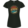 63rd Birthday  Vintage Made In 1960 Womens Petite Cut T-Shirt Black