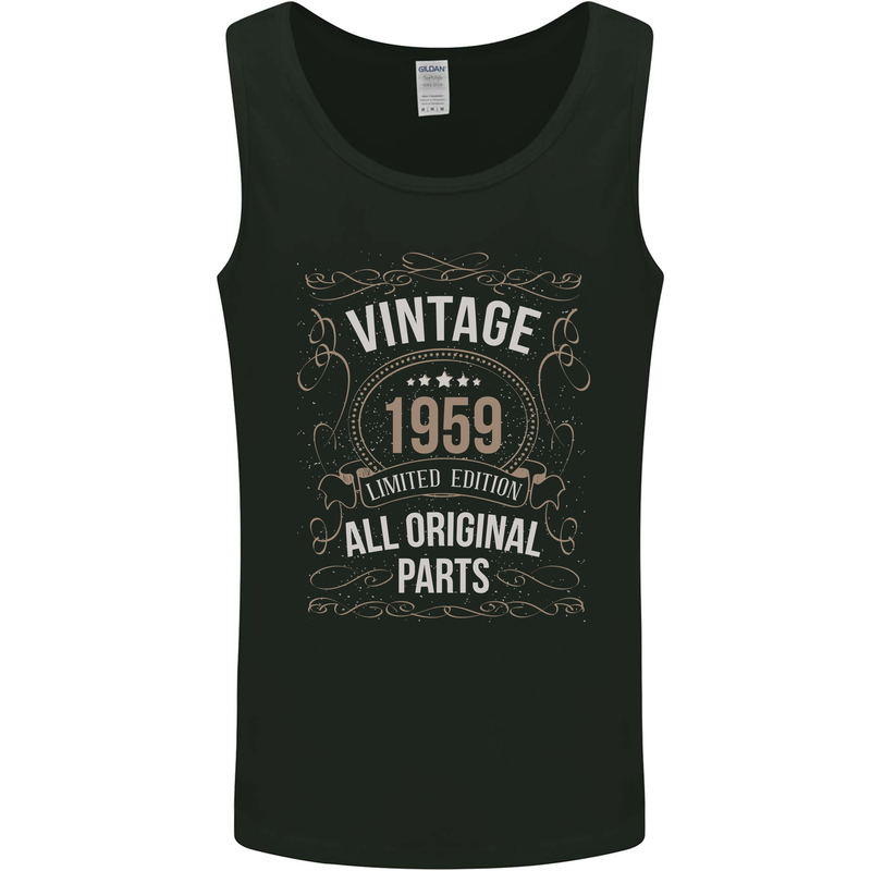 64th Birthday Limited Edition 1959 Mens Vest Tank Top Black