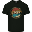 66th Birthday  Vintage Made In 1957 Mens Cotton T-Shirt Tee Top Black