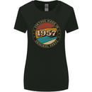 66th Birthday  Vintage Made In 1957 Womens Wider Cut T-Shirt Black