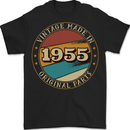 68th Birthday  Vintage Made In 1955 Mens T-Shirt 100% Cotton BLACK