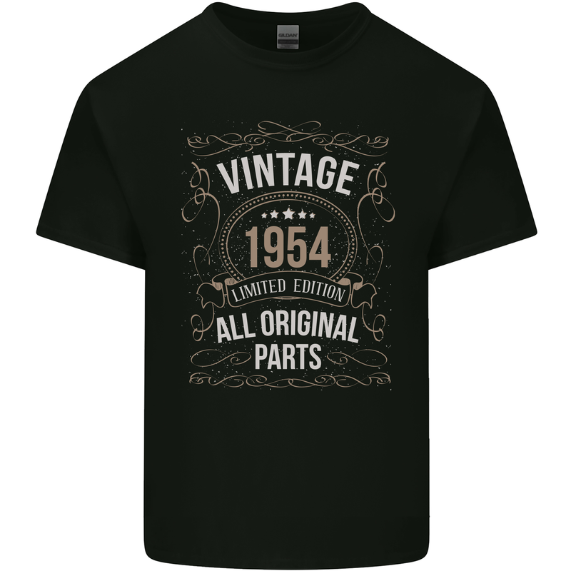 69th Birthday Limited Edition 1954 Mens Cotton T-Shirt Tee Top Black