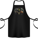 6 Dinosaur Collage T-Rex Raptor Dragons Cotton Apron 100% Organic Black