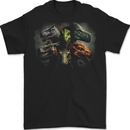 6 Dinosaur Collage T-Rex Raptor Dragons Mens T-Shirt 100% Cotton BLACK