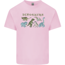 6 Dinosaurs Mens Cotton T-Shirt Tee Top Light Pink