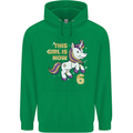 6 Year Old Birthday Girl Magical Unicorn 6th Childrens Kids Hoodie Irish Green
