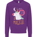 6 Year Old Birthday Girl Magical Unicorn 6th Kids Sweatshirt Jumper Purple