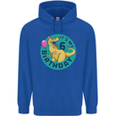 6th Birthday Dinosaur T-Rex 6 Year Old Childrens Kids Hoodie Royal Blue