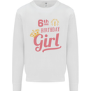 6th Birthday Girl 6 Year Old Princess Kids Sweatshirt Jumper White