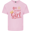 6th Birthday Girl 6 Year Old Princess Kids T-Shirt Childrens Light Pink