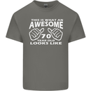 70th Birthday 70 Year Old This Is What Mens Cotton T-Shirt Tee Top Charcoal